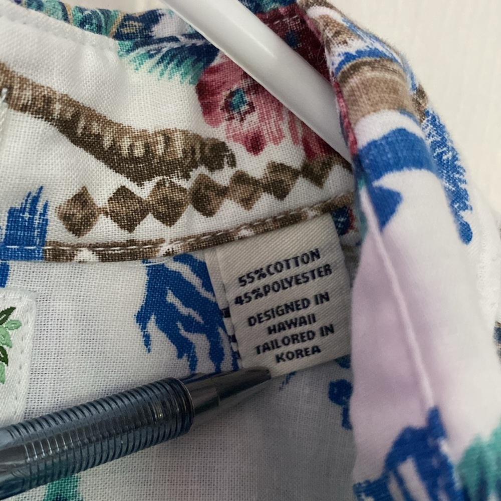 Reyn Spooner Hawaiian Shirt Summer
Commemorative 22 Natural Button Down Medium - Picture 5 of 12